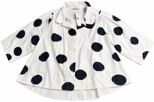 NWT Snapdragon & Twig Alice Full Moon Polka Dot Lagenlook Art to Wear Top XXL
